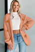Pumpkin Patch Open Front Drop Shoulder Knit Cardigan